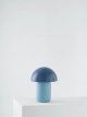 Mushroom Rechargeable Dimmable Table Lamp,Haze Blue/Lake Blue