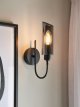 1 Arm Wall Light, Black