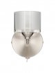 Single Wall Light, Satin Chrome
