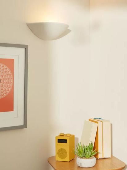 Radius Uplighter Wall Light, White