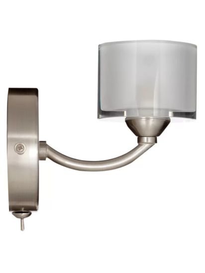 Single Wall Light, Satin Chrome