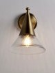 Trumpet Wall Light, Antique Brass