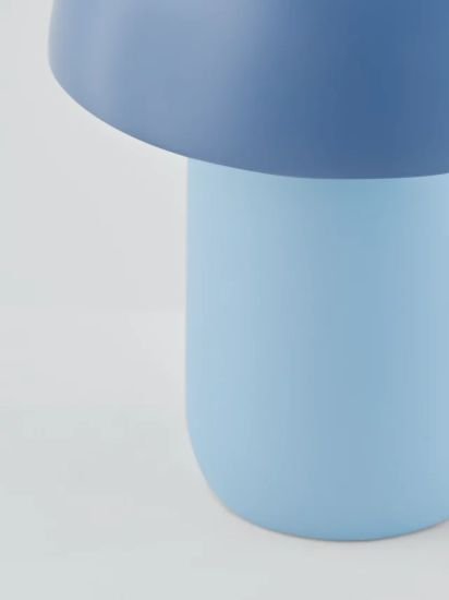 Mushroom Rechargeable Dimmable Table Lamp,Haze Blue/Lake Blue