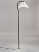 Marble Pleat Floor Lamp, Matt Black