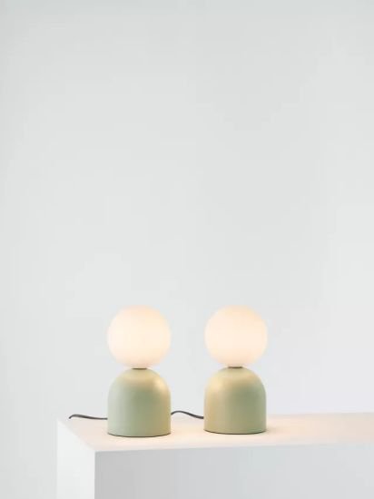 Touch Table Lamps, Set of 2,Green